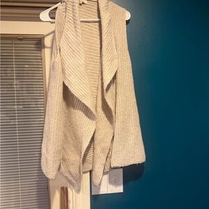 LOFT Soft Cream Knit Sweater Vest